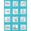 Kittens - Themed Stamped White Quilt Blocks 9"X9" 12/Pkg
