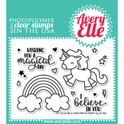 Be A Unicorn - Avery Elle Clear Stamp Set 4"X3"