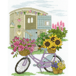 8"X10" 14 Count - Flowery Bicycle Counted Cross Stitch Kit