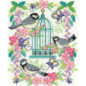 8"X10" 14 Count - Oriental Birdcage Counted Cross Stitch Kit