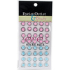 Pink/Blue - Bling Self-Adhesive Round Jewels 12mm 40/Pkg