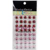 Red/Pink - Bling Self-Adhesive Round Jewels 12mm 40/Pkg