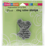 Heart Hand - Stampendous Fran's Cling Stamps 4.75"X4.5"