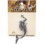 Mermaid - Steampunk Metal Pendant 1/Pkg