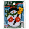 3"X4" - Snowman & Broom Ornament Felt Applique Kit
