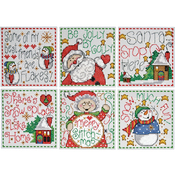 3.5"X3.5" 14 Count Set Of 6 - Merry Stitchmas Ornaments Counted Cross Stitch Kit