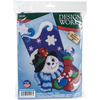 18" Long - Snowflake Snowman Stocking Felt Applique Kit