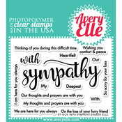 With Sympathy - Avery Elle Clear Stamp Set 4"X3"