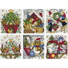 3.5"X4" 14 Count Set Of 6 - Home For Christmas Ornaments Counted Cross Stitch Kit
