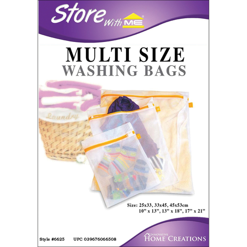 Mesh Washing Bags x 4 Various Sizes
