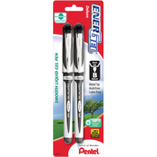 Black - EnerGel Deluxe Liquid Gel Pen Bold Line 2/Pkg