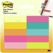 Assorted Bright - Post-It Page Markers .5"X1.75" 10/Pkg