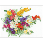 15.75"X11.75" 14 Count - Freesia Counted Cross Stitch Kit