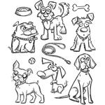 Crazy Dogs Tim Holtz Cling Stamps