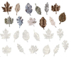 Warm & Cozy Chipboard Leaves - Pebbles