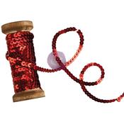 Sweet Tinsel Trim With Red Sequins - Sweet Peppermint - Prima
