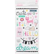 Adorable Puffy Thickers - Cute Girl - Crate Paper