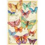 10"X14" 14 Count - Gold Collection Butterfly Beauty Counted Cross Stitch Kit