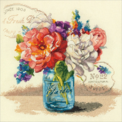12"X12" 14 Count - Garden Bouquet Counted Cross Stitch Kit