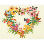14"X11" 14 Count - Wildflower Wreath Counted Cross Stitch Kit