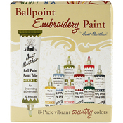 Country Colors - Aunt Martha's Ballpoint Paint Tubes 1oz 8/Pkg