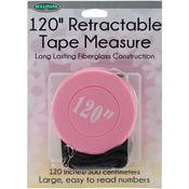 Pink - Retractable Tape Measure 120"