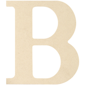 B - MDF Classic Font Wood Letters & Numbers 9.5"