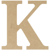 K - MDF Classic Font Wood Letters & Numbers 9.5"