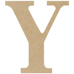 Y - MDF Classic Font Wood Letters & Numbers 9.5"