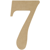 7 - MDF Classic Font Wood Letters & Numbers 9.5"