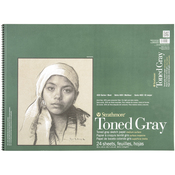 80lb Toned Gray 24 Sheets - Strathmore Sketch Paper Pad 18"X24"