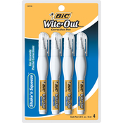 White - BIC Wite-Out Shake'n Squeeze Correction Pen 4/Pkg