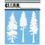 Pine Trees - Clear Scraps Stencils 6"X6"