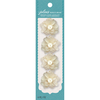 Cream W/Pearl - Jolee's Boutique Burlap Mini Flowers 4/Pkg