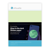 Glow-In-The Dark - Silhouette Printable Sticker Paper 8.5"X11" 2/Pkg