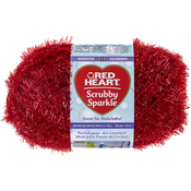 Strawberry - Red Heart Scrubby Sparkle Yarn