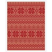 Holiday Knit #2 Texture Fades A2 Embossing Folder - Tim Holtz