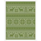 Holiday Knit Texture Fades A2 Embossing Folder - Tim Holtz