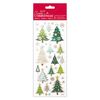 Christmas Trees Foiled & Embossed Stickers - Docrafts