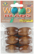 Walnut - Oval Wood Beads 32mmX22mm 6/Pkg