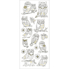 Owls - Living In Color Art Therapy Glitter Stickers