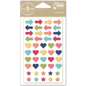 Arrows, Hearts & Stars - Day 2 Day Planner Epoxy Stickers