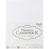 White - Core'dinations 110lb Smooth Cardstock 8.5"X11" 25/Pkg