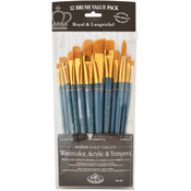 Golden Taklon Angular Variety Pack Brush Set - 12/Pkg