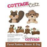 Beaver & Dog 1.3" To 1.7" - CottageCutz Forest Peekers Die