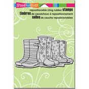 Puddle Boots - Stampendous Cling Stamp 6.5"X4.5"