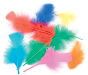 Assorted Colors - Flat Turkey Feathers 7g