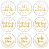 Gold Let's Celebrate - Lucky Dip Foil Stickers 4"X4" 3/Pkg