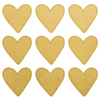 Gold Hearts - Lucky Dip Foil Stickers 4"X4" 3/Pkg