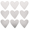 Silver Hearts - Lucky Dip Foil Stickers 4"X4" 3/Pkg